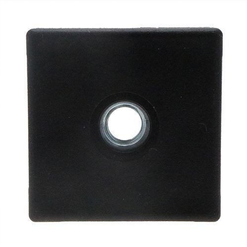 M12 x 50mm x 50mm - Square Threaded Tube Insert - Black - LDPE | Vital Parts
