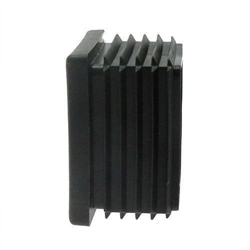 M12 x 50mm x 50mm - Square Threaded Tube Insert - Black - LDPE | Vital Parts