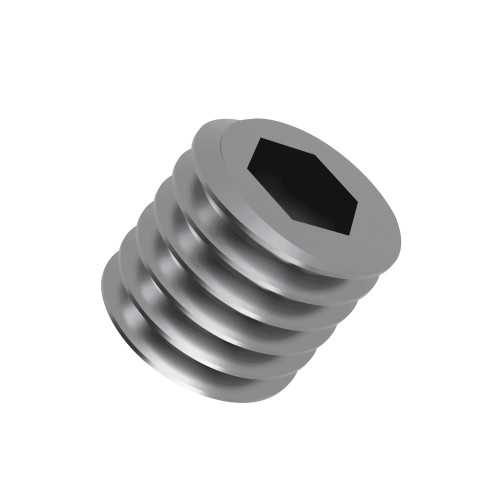 M6 x 20mm Socket Grub Screw Cup Point A2 