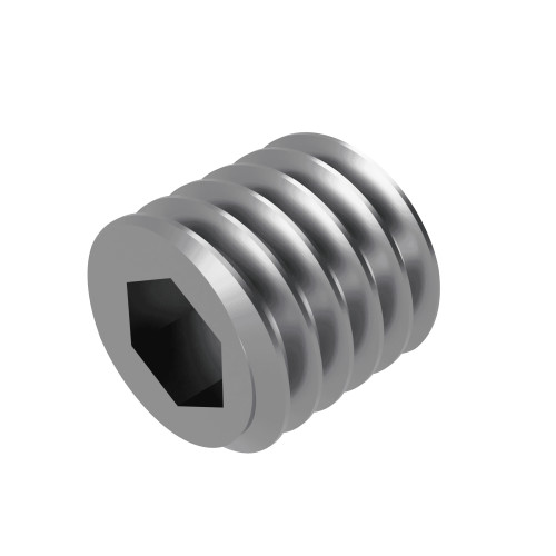 M6 x 20mm Socket Grub Screw Cup Point A2 