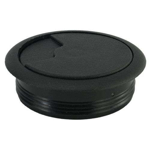 Black ABS Desk Cable Tidy, 80mm Hole Diameter - DCT014-500