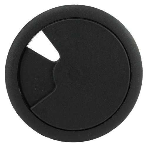 Black ABS Desk Cable Tidy, 80mm Hole Diameter - DCT014-500