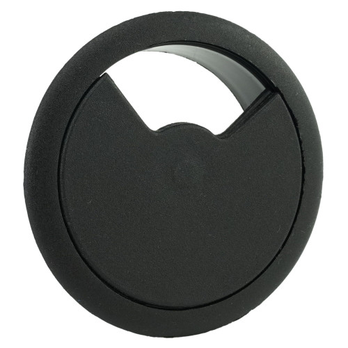 Black ABS Desk Cable Tidy, 80mm Hole Diameter - DCT014-500