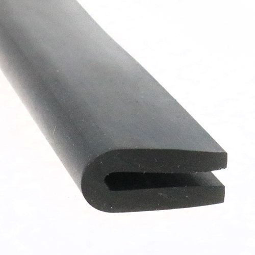 EPDM Rubber Edge Trim, U Channel - 15mm Depth x 50m Length