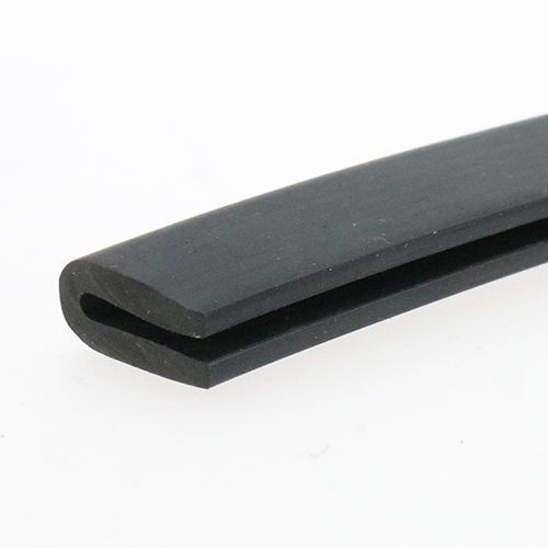 EPDM Rubber Edge Trim, U Channel - 15mm Depth x 50m Length