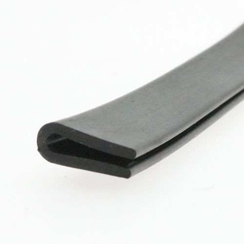 EPDM Rubber Edge Trim, U Channel - 15mm Depth x 50m Length