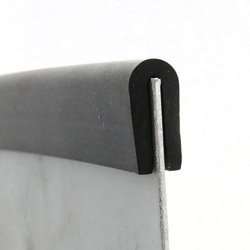 EPDM Rubber Edge Trim, U Channel - 11mm Depth x 50m Length