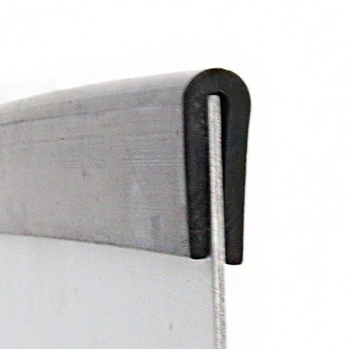 EPDM Rubber Edge Trim, U Channel - 21mm Depth x 50m Length