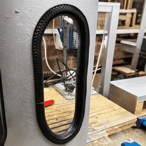 Reinforced Edge Trim, Rubber & Steel - 15mm Depth x 50m