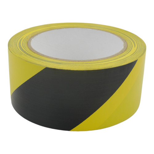50mm x 33m Black and Yellow Hazard Warning Safety Tape