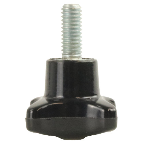 32mm x M6 x 15mm Bakelite Male Steel Threaded Handwheel - 4 Lobed | Vital Parts