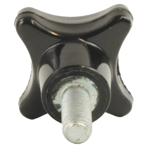 32mm x M6 x 15mm Bakelite Male Steel Threaded Handwheel - 4 Lobed | Vital Parts