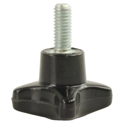32mm x M6 x 15mm Bakelite Male Steel Threaded Handwheel - 4 Lobed | Vital Parts
