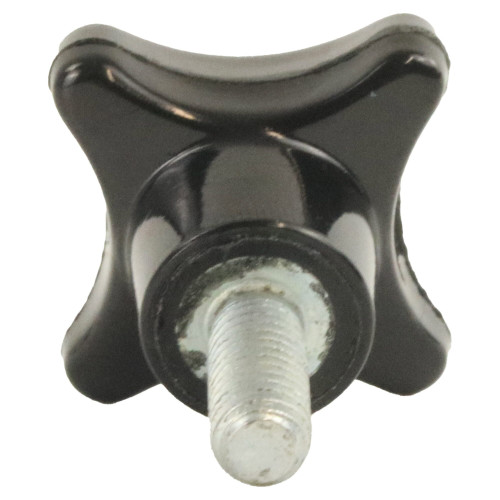 32mm x M6 x 30mm Bakelite Male Steel Threaded Handwheel - 4 Lobed | Vital Parts