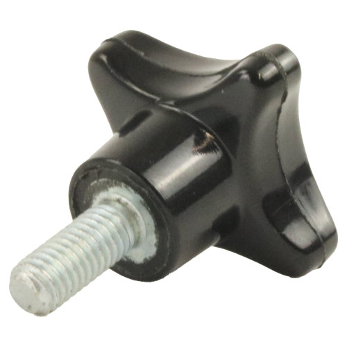 40mm x M8 x 30mm Bakelite Male Steel Threaded Handwheel - 4 Lobed | Vital Parts