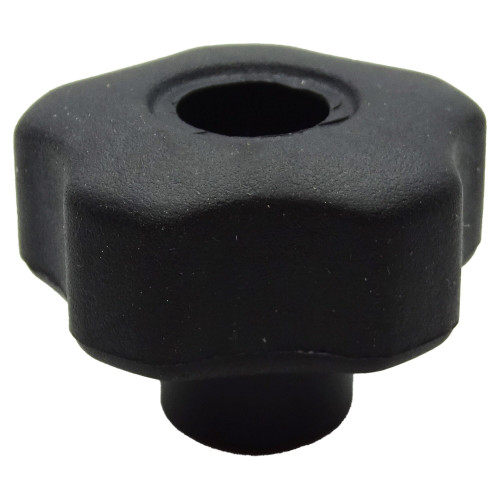 60mm x M8 Polypropylene & TPE Brass Through Threaded Handwheel - 5 Lobed | Vital Parts
