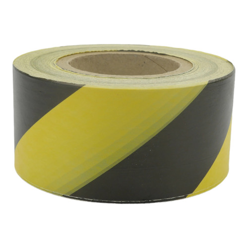 Non-Adhesive Barrier Tape Black/Yellow 75mm x 500m