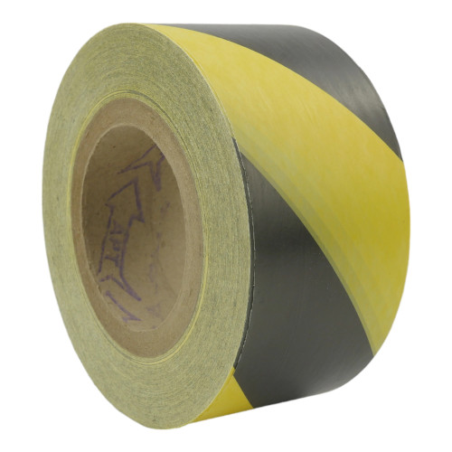 Non-Adhesive Barrier Tape Black/Yellow 75mm x 500m