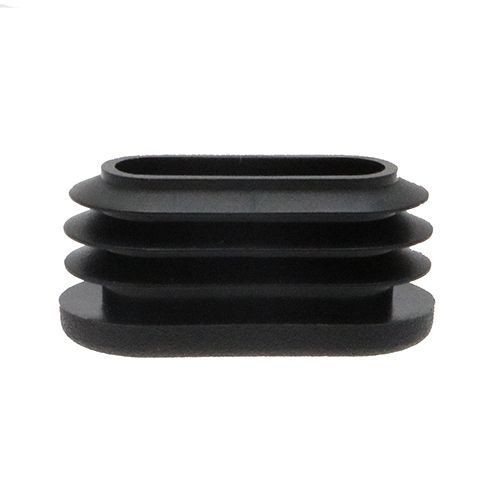 Oval Tube Insert - 30 x 15mm Outside Diameter, Black, LDPE