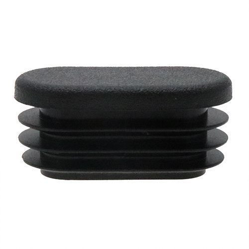 Oval Tube Insert - 38 x 20mm Outside Diameter, Black, LDPE
