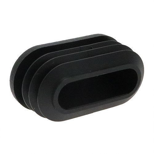 Oval Tube Insert - 38 x 20mm Outside Diameter, Black, LDPE