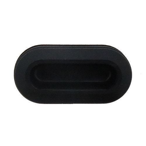Oval Tube Insert - 38 x 20mm Outside Diameter, Black, LDPE