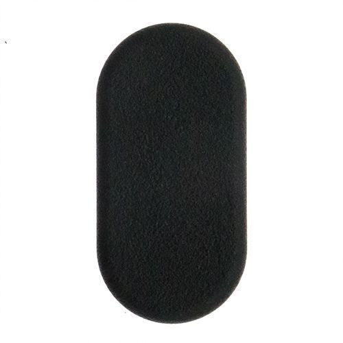 Oval Tube Insert - 38 x 20mm Outside Diameter, Black, LDPE