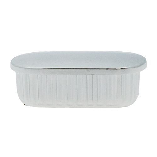 Chromed Oval Tube Insert - 20x10mm Outside Diameter, ABS