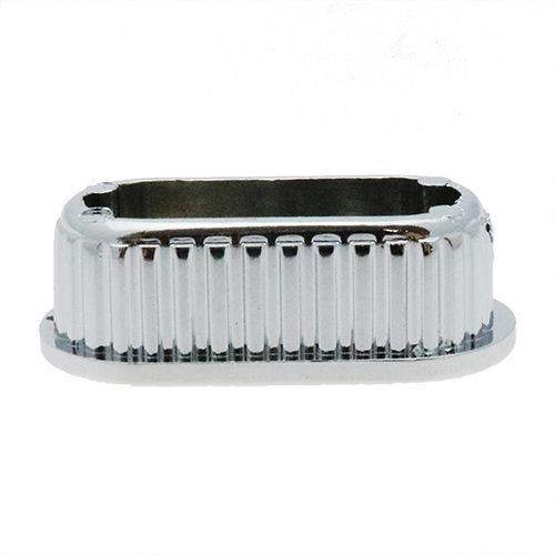 Chromed Oval Tube Insert - 20x10mm Outside Diameter, ABS