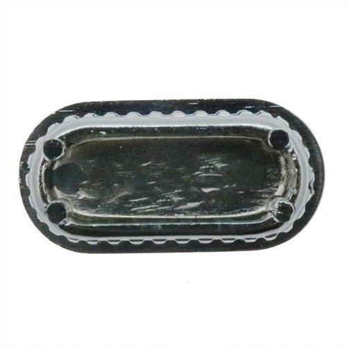 Chromed Oval Tube Insert - 20x10mm Outside Diameter, ABS