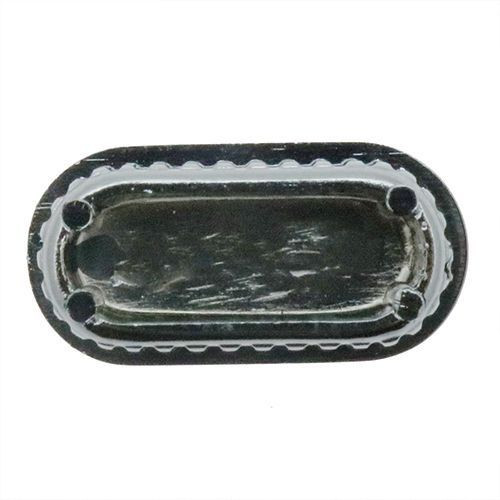 Chromed Oval Tube Insert - 25x10mm Outside Diameter, ABS