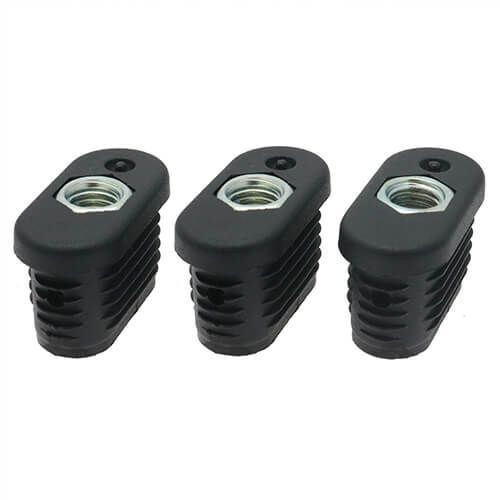 Oval Threaded Tube Insert - 40mm x 20mm Outside Diameter