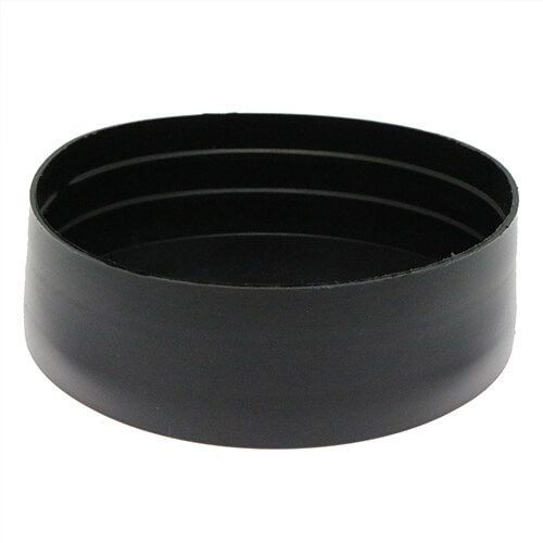 85mm Pipe End Caps, 25mm Height, Black LDPE