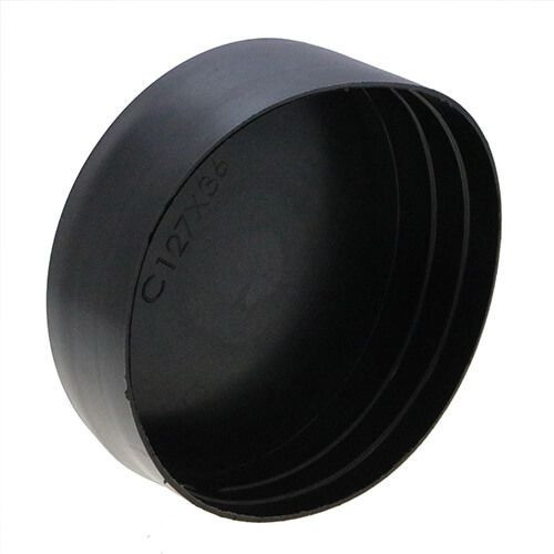 85mm Pipe End Caps, 25mm Height, Black LDPE