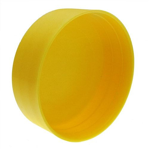 89mm Pipe End Caps, 32mm Height, Yellow LDPE
