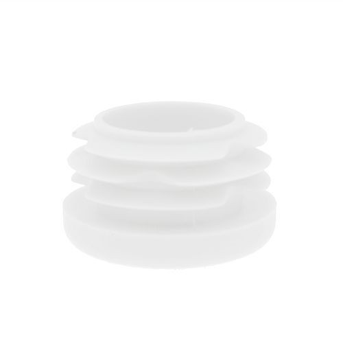 Round Tube Insert - To Fit 19.4-23.4mm Tube, White, LDPE Plastic