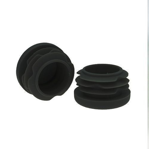 Round Tube Insert - To Fit 20-24mm Tube, Black, LDPE Plastic