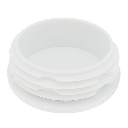Round Tube Insert - To Fit 35-39mm Tube, White, LDPE Plastic