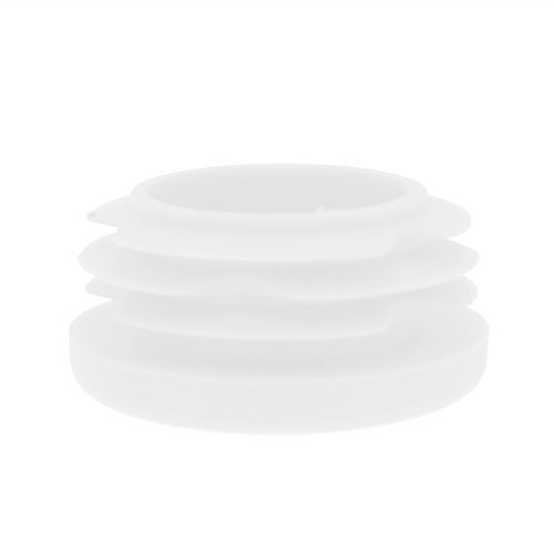 Round Tube Insert - To Fit 41.6-45.6mm Tube, White, LDPE Plastic