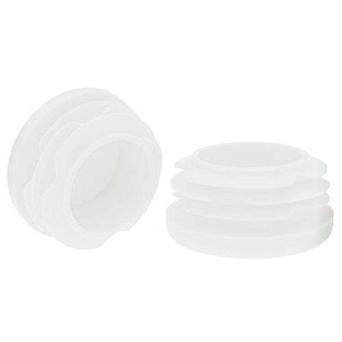 Round Tube Insert - To Fit 41.6-45.6mm Tube, White, LDPE Plastic