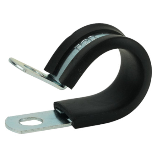 Rubber Lined P Clip 13mm BZP | Pipe & Cable Fixing
