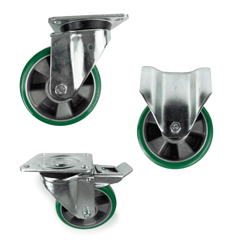 Green PU Industrial Castors